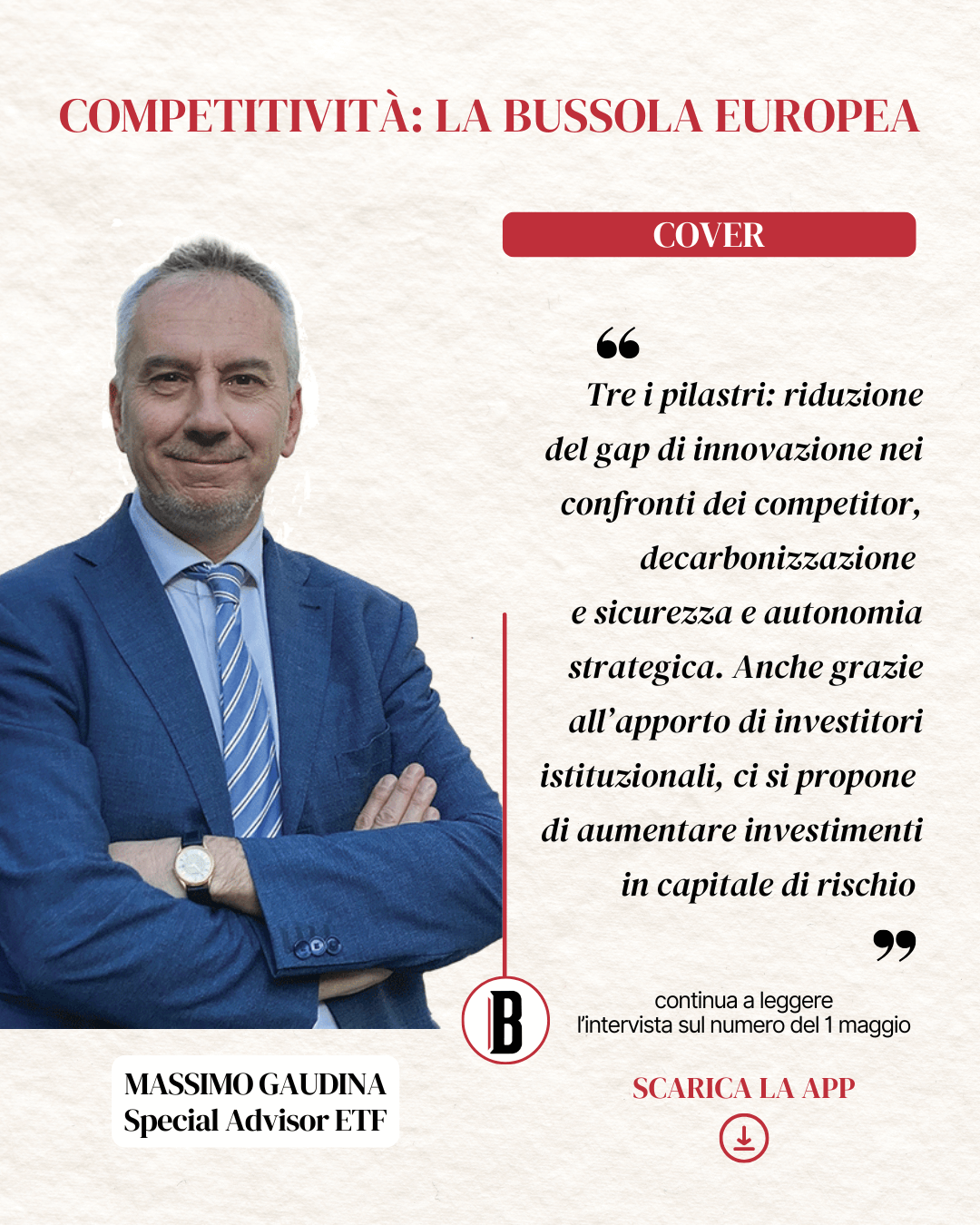 Bussola per la competitività UE. Gaudina, ETF: «Bisogna convogliare i risparmi verso progetti comuni»