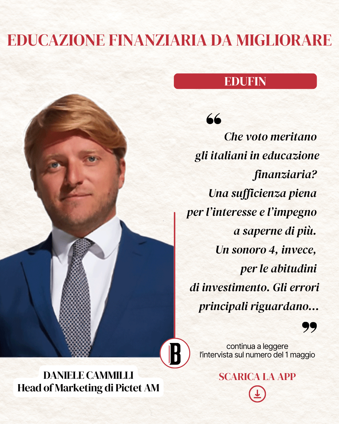 Cammilli, Pictet AM: «Pagella finanziaria, che voti ci meritiamo davvero»